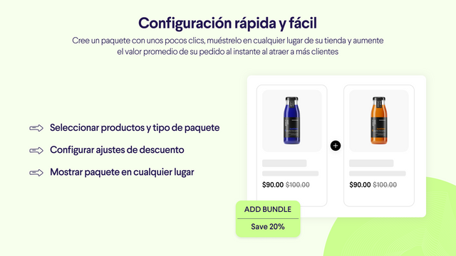 Configuración rápida y fácil