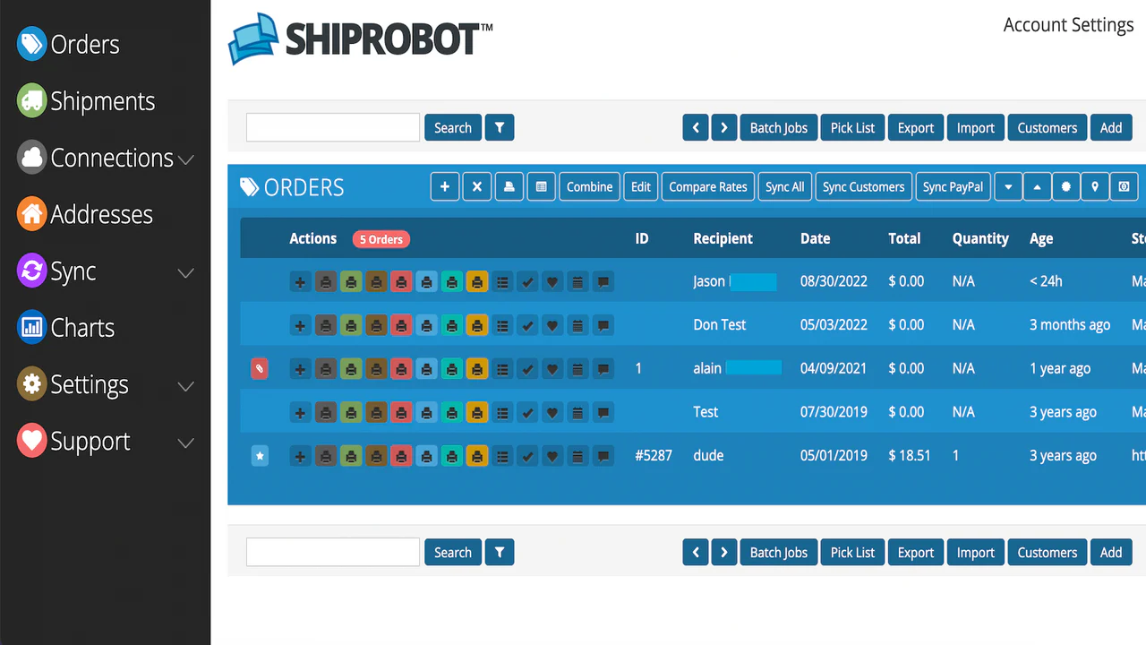 Gestion des commandes