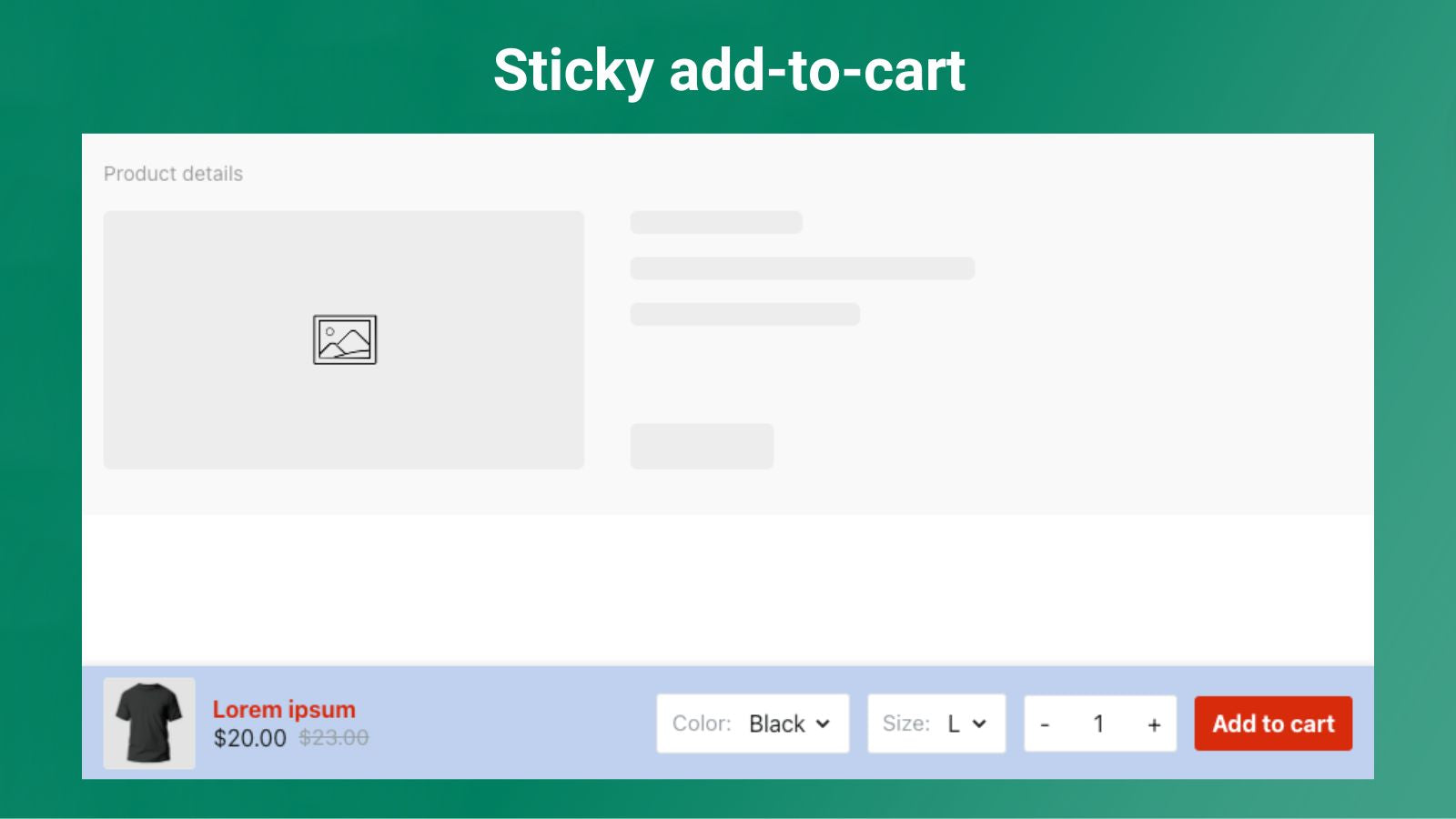 Zeno Sticky Add To Cart Screenshot