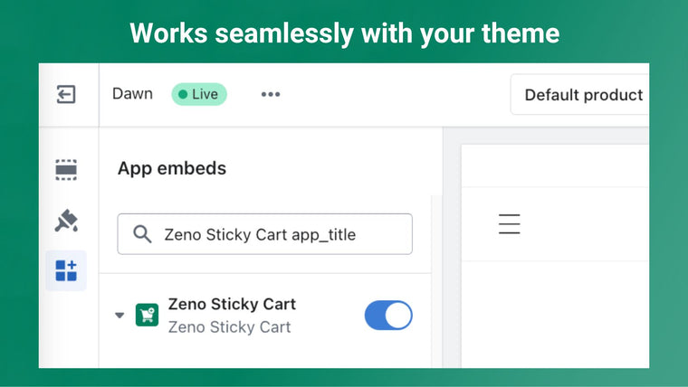 Zeno Sticky Add To Cart Screenshot