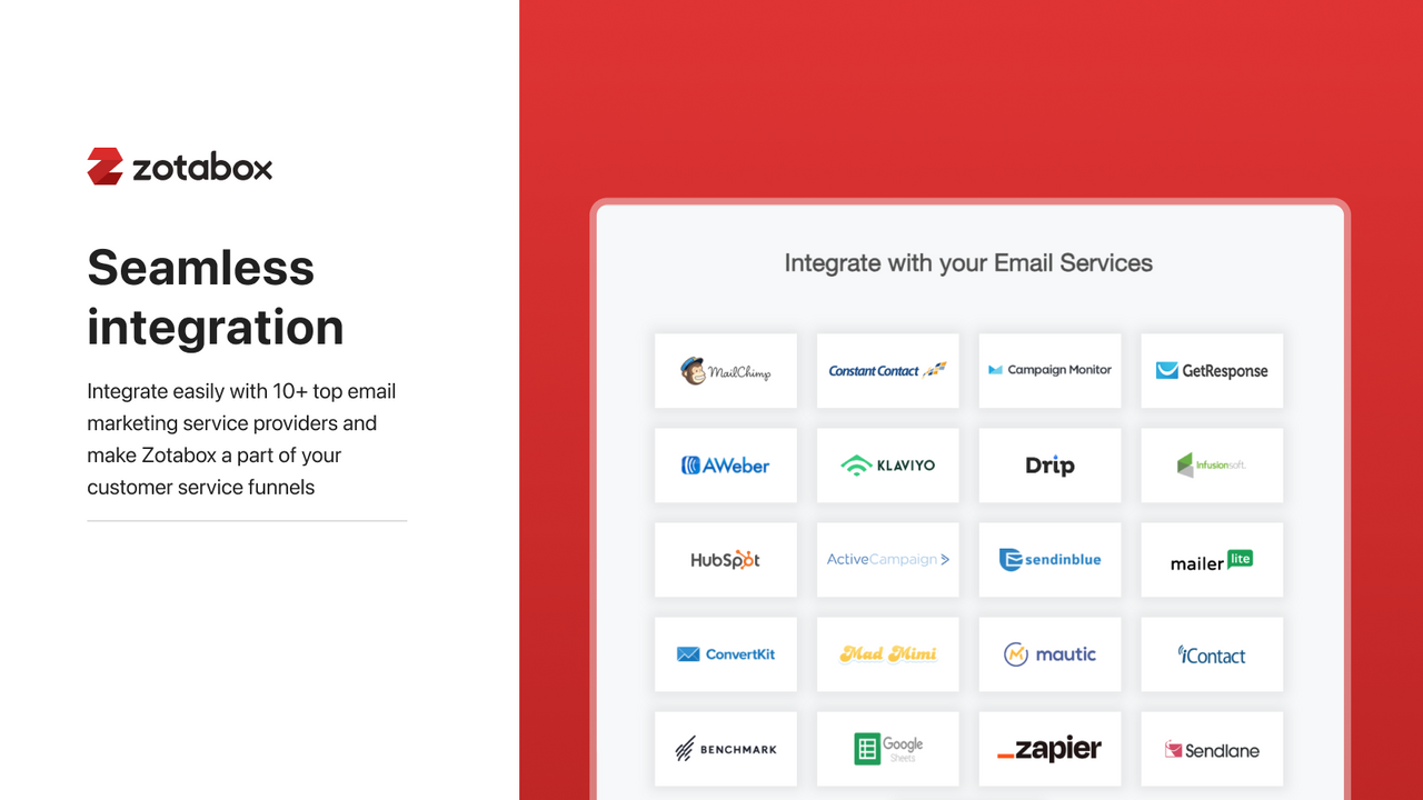 Seamless integration, email marketing campaign, capture form, 