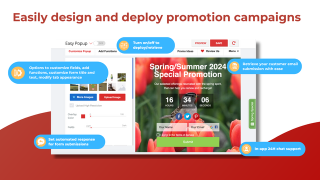 Easily deisign and deploy promotion campaigns