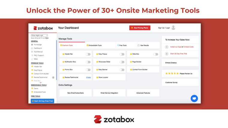 Zotabox: Promote and Convert Screenshot