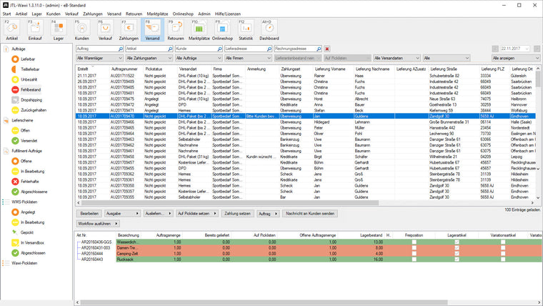 JTL ERP‑Connector Screenshot