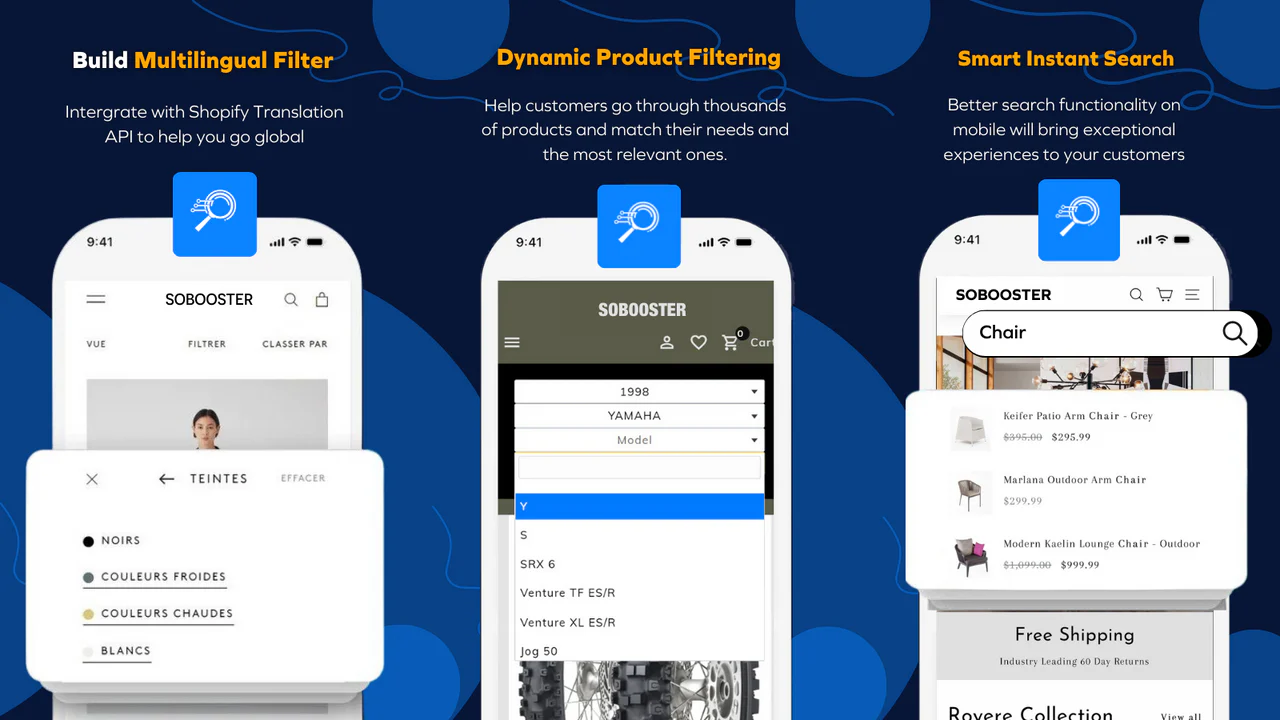 Mobil UX optimeret produkt- og samlingfilter til Shopify