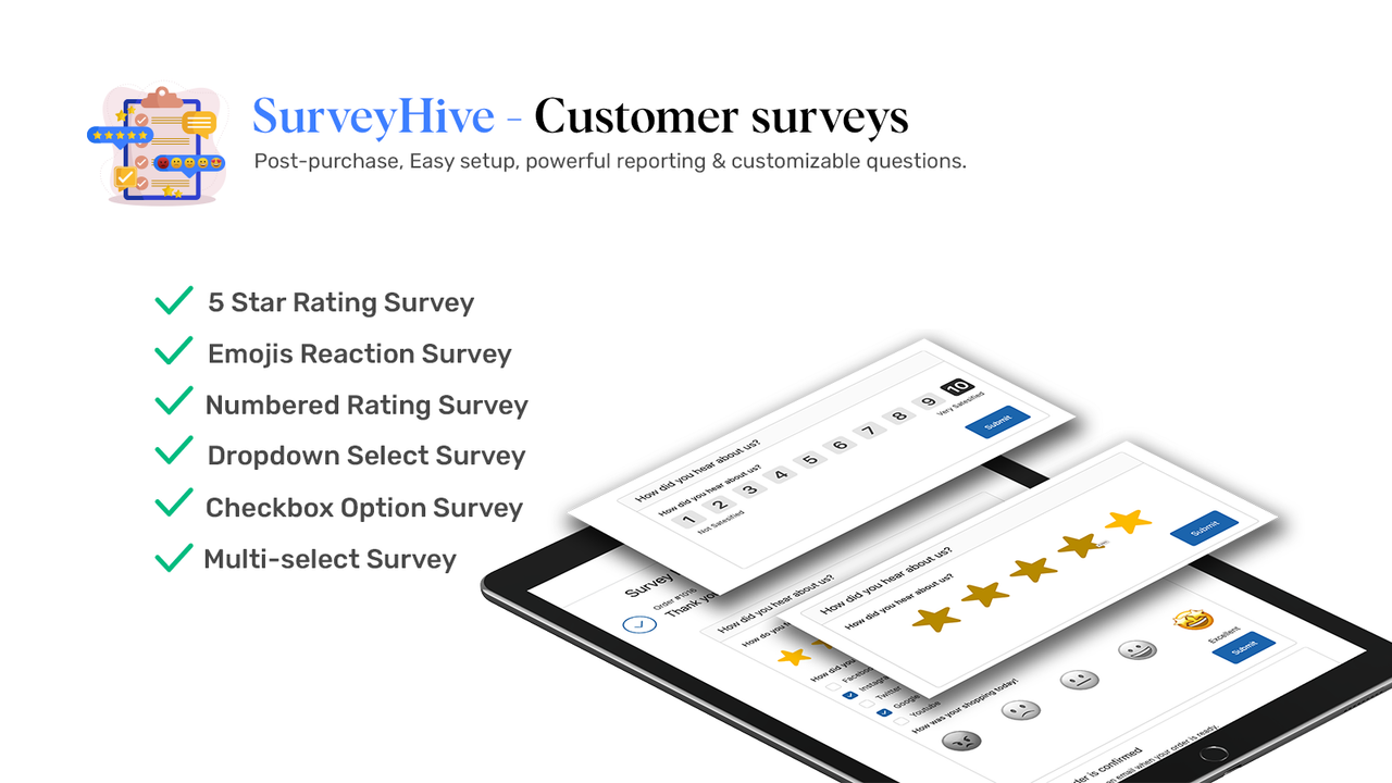 SurveyHive Kunde funktioner