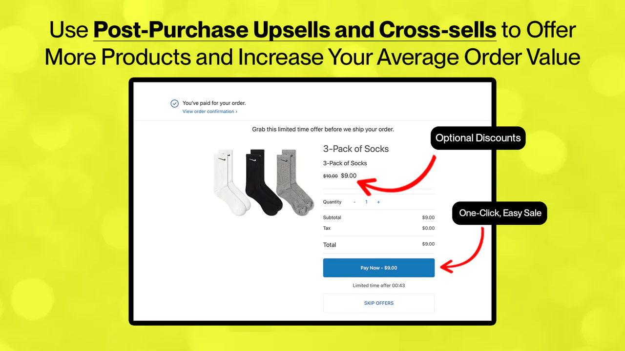 post køb upsell og cross-sell med orderbump