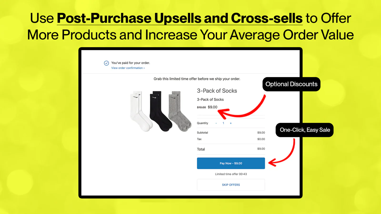 upsell en cross-sell na aankoop met orderbump