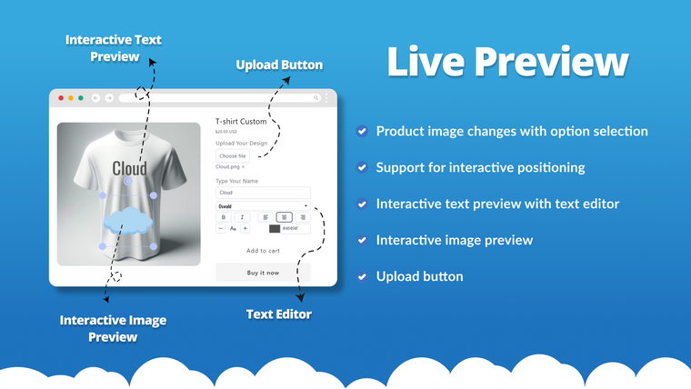 LPO Live Product Options Screenshot