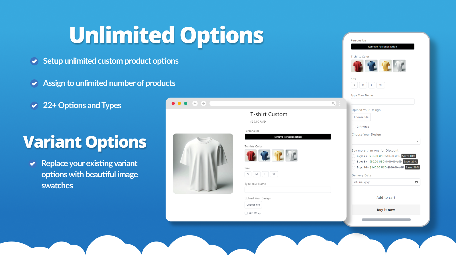 LPO Live Product Options Screenshot