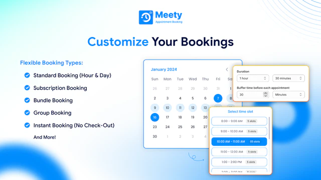 Customize Your Bookings