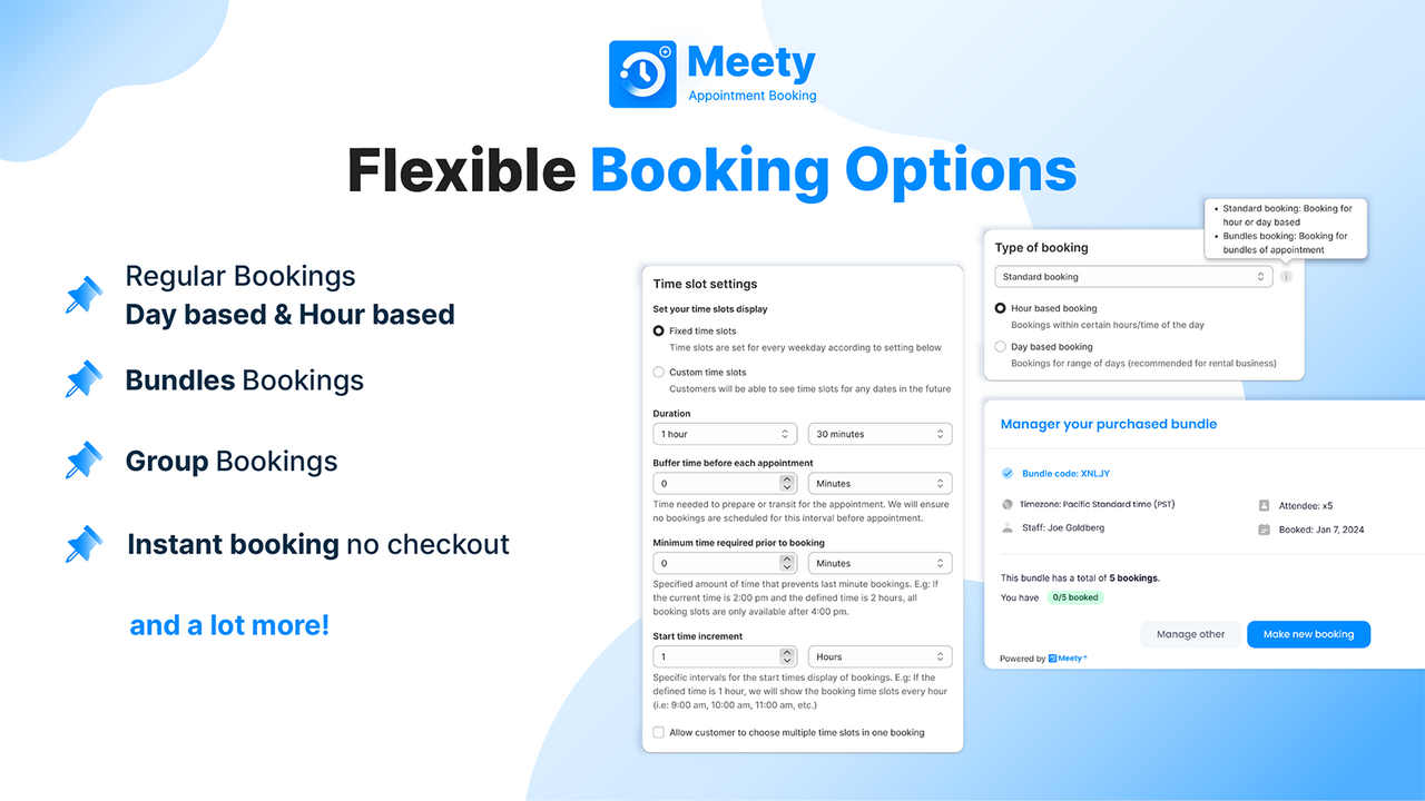 Fleksible Bookingmuligheder