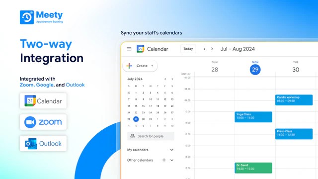 Two-way Integration: Zoom, Google & Outlook