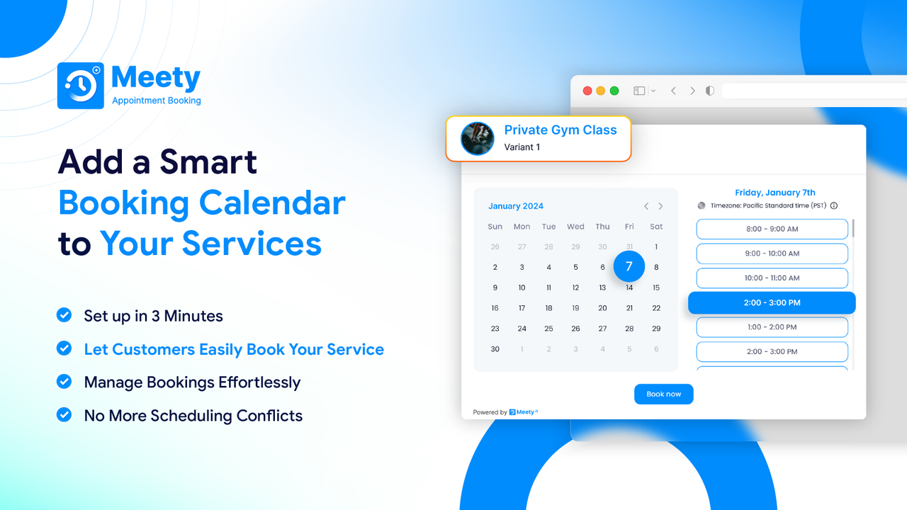 Add a Smart Booking Calendar to Your Services