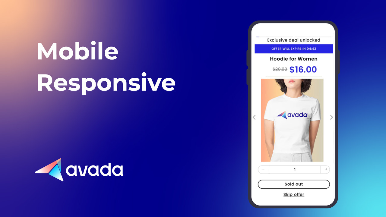 Mobile Responsive Upsell & cross sell