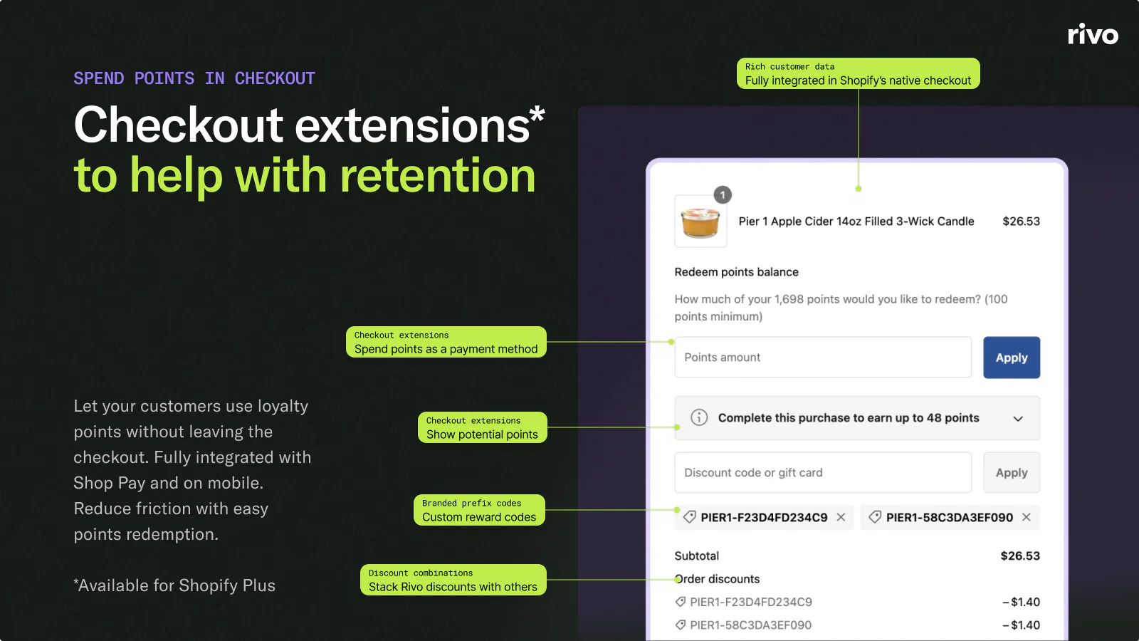 Checkout extensions to help with retention