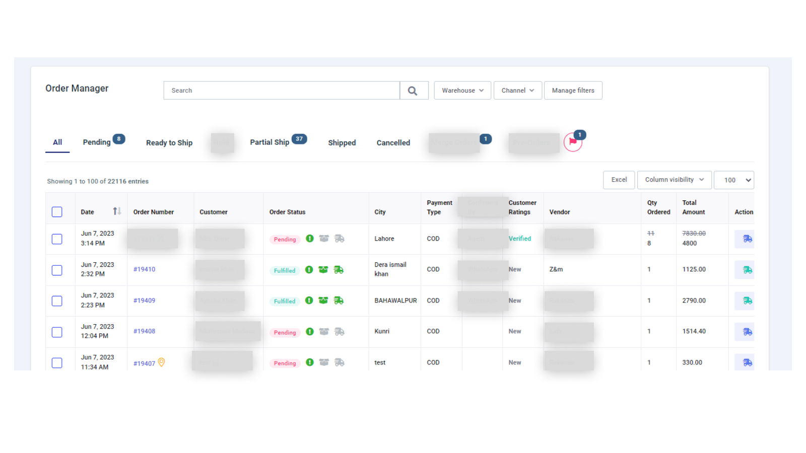 Gestionnaire de commandes