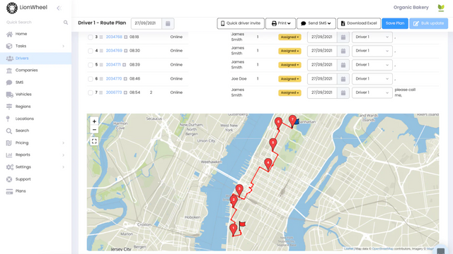 Routeplanner voor Lokale bezorging