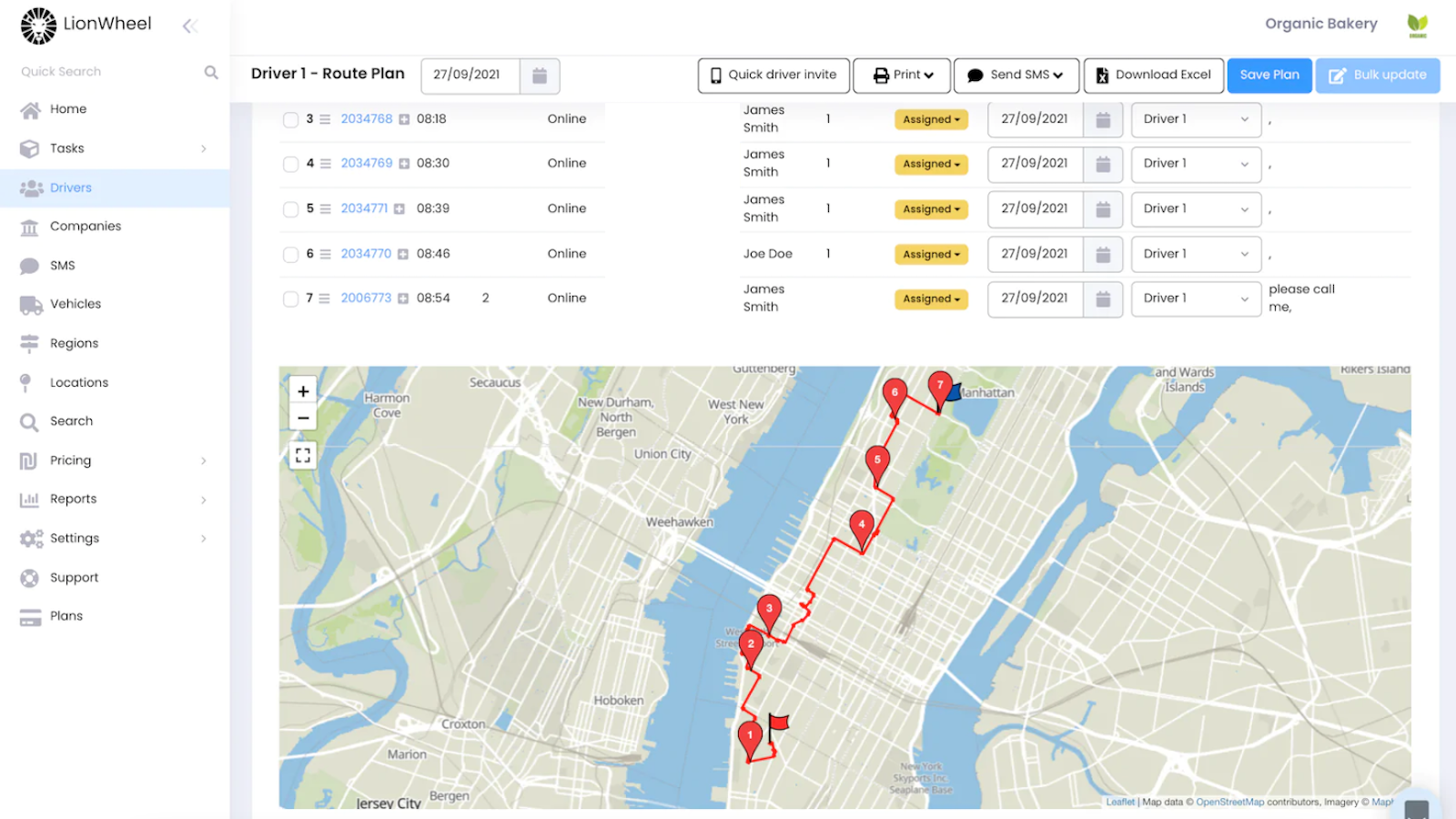 Routeplanner voor Lokale bezorging