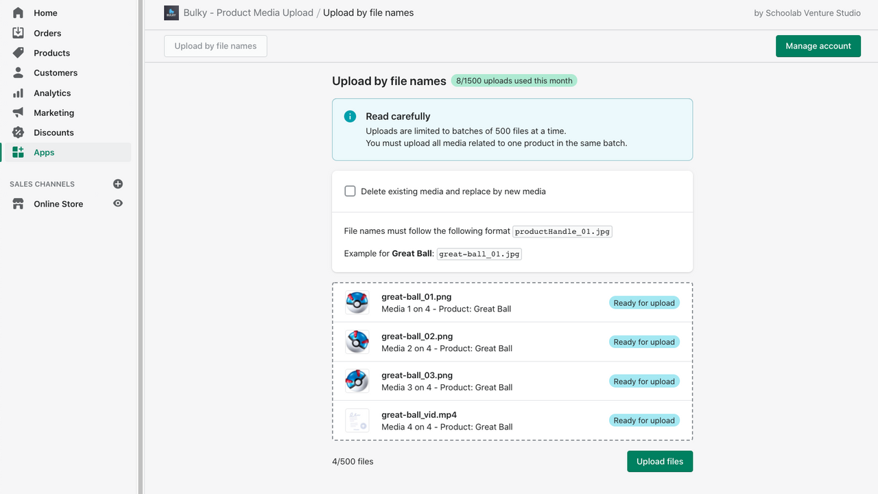 Assign media based on file names