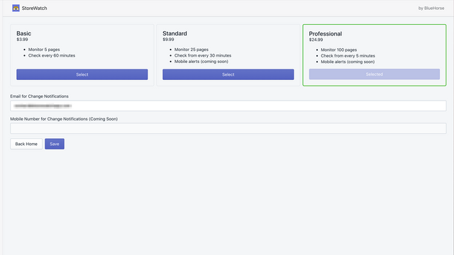 Settings Page