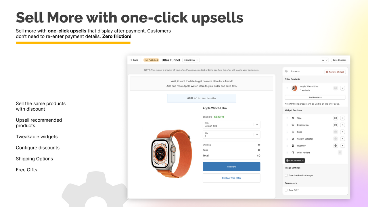 One-click upsells