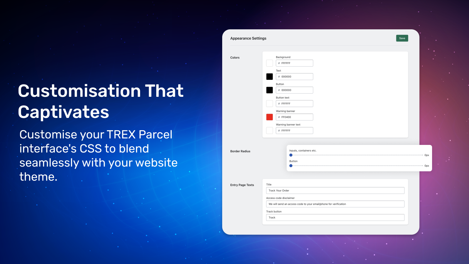 TREX Parcel Screenshot