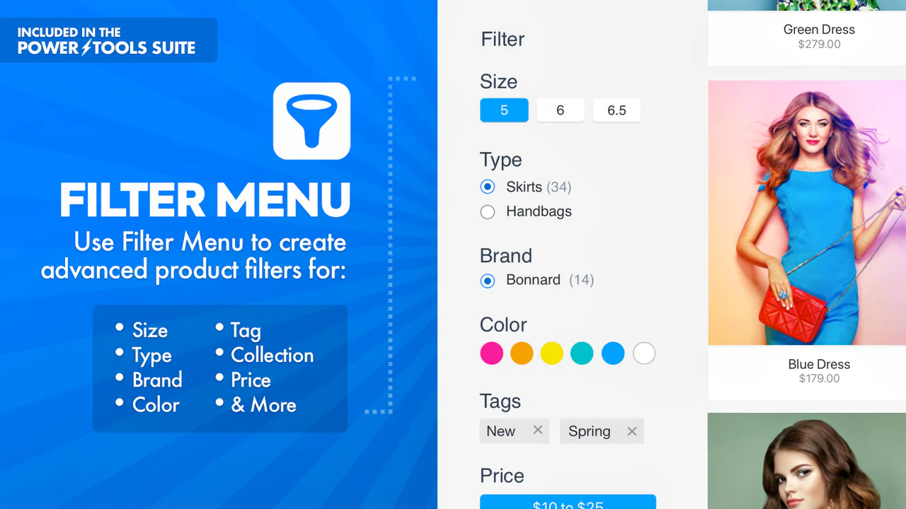 Create an amazing filter menu for you collections and products