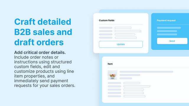 Add detailed structured data to sales and draft orders.