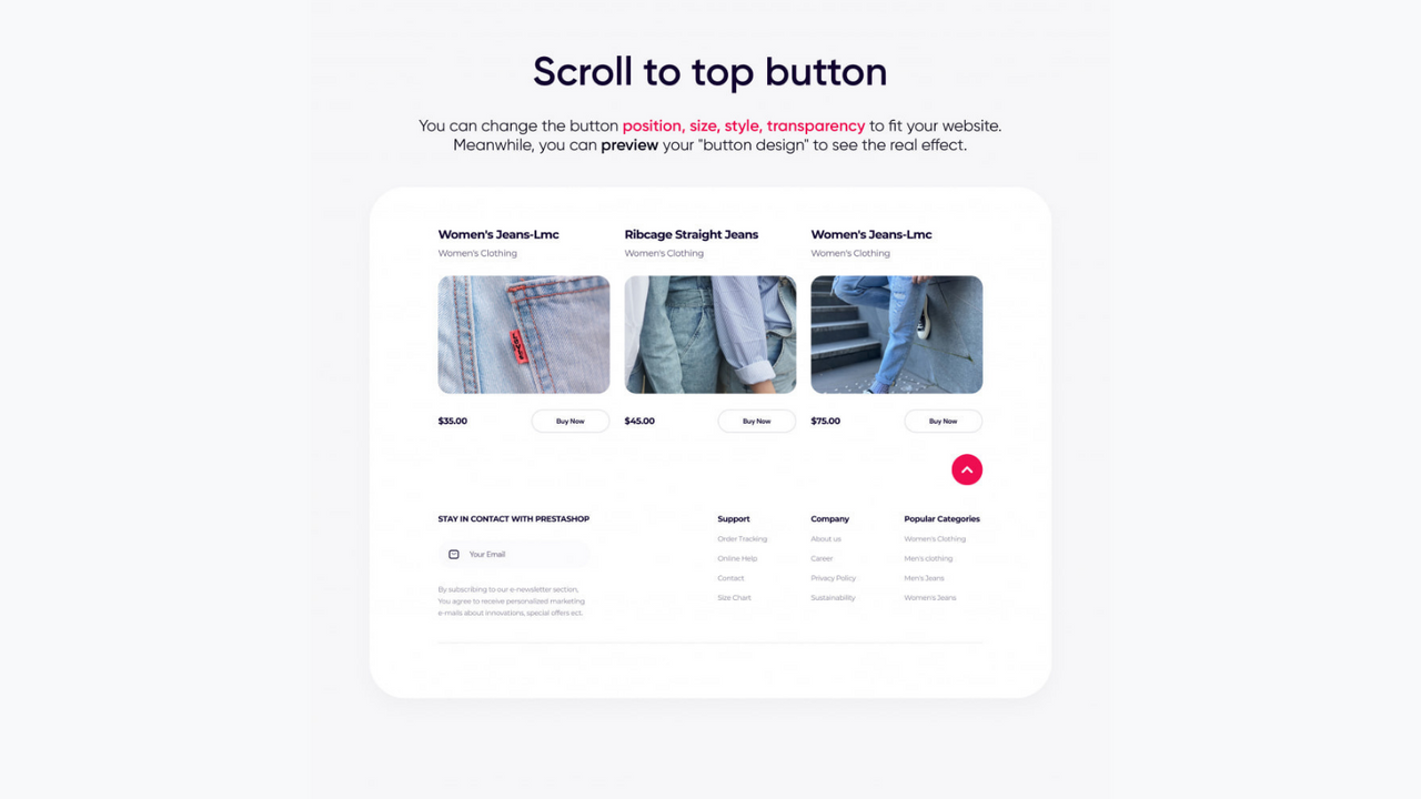 Scroll To Top Button Store View