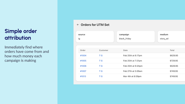 Simple order attribution