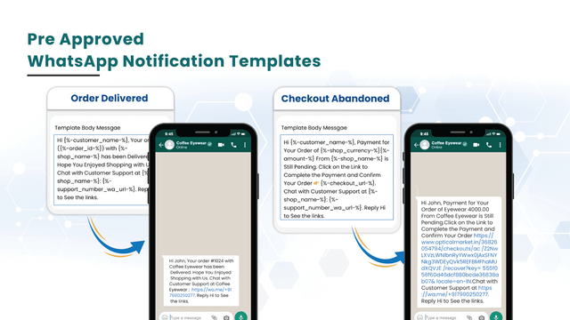 2 - Pre-approved WhatsApp notification templates