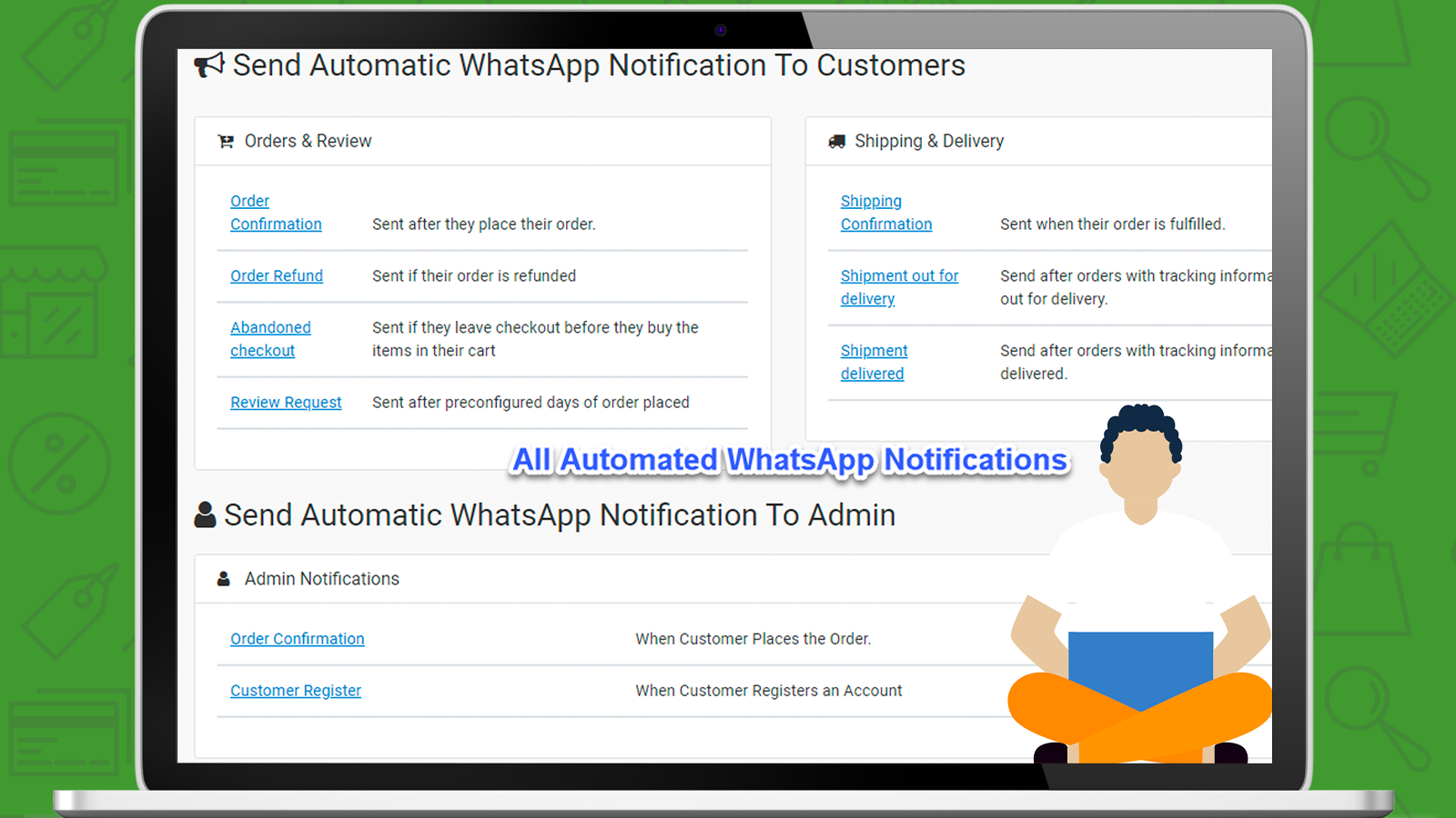 Todas as Notificações Automatizadas do WhatsApp Disponíveis