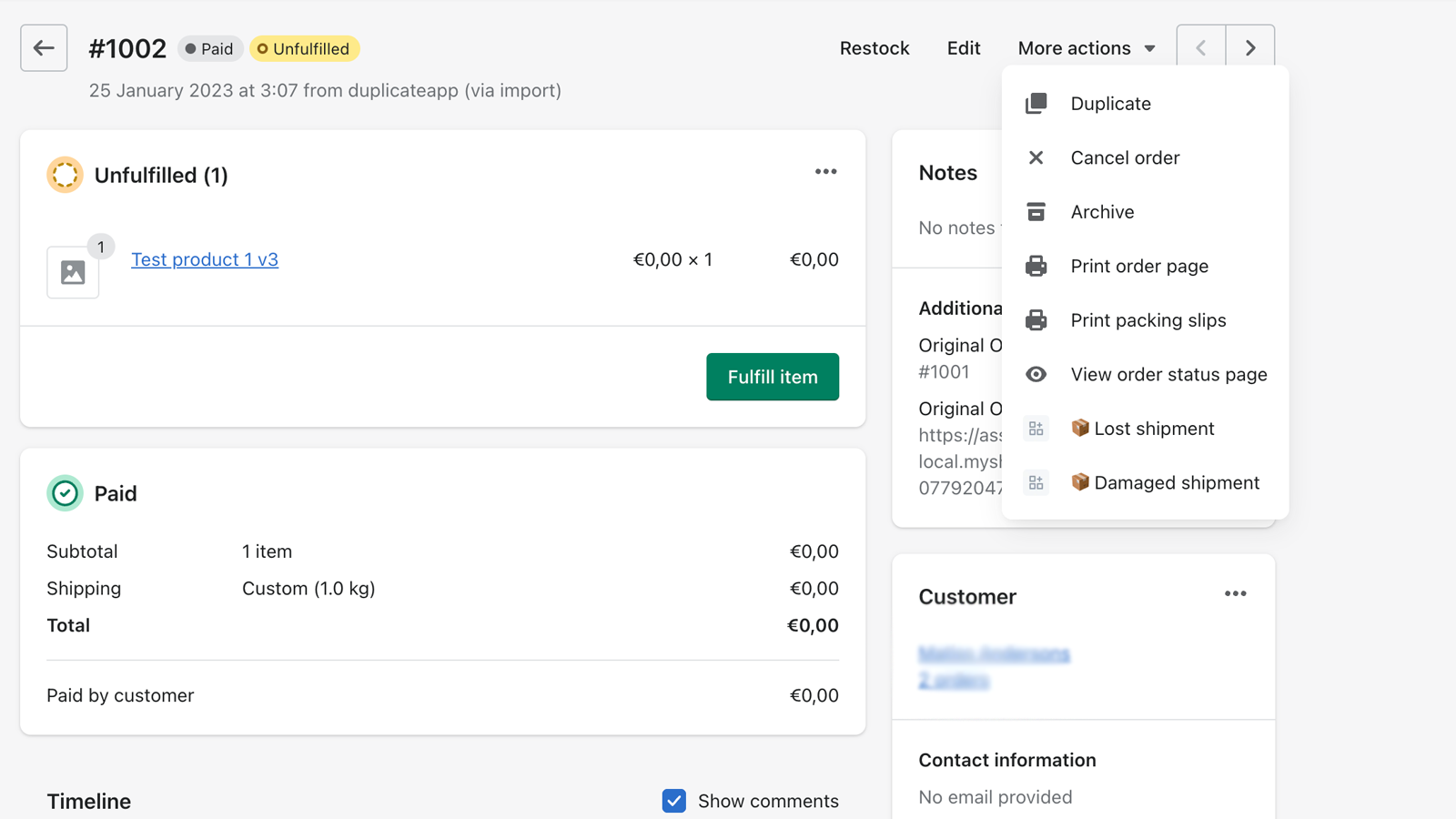 Options de duplication rapide