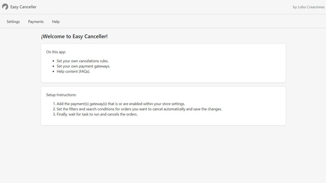 Easy Canceller Shopify - Lobo Creaciones
