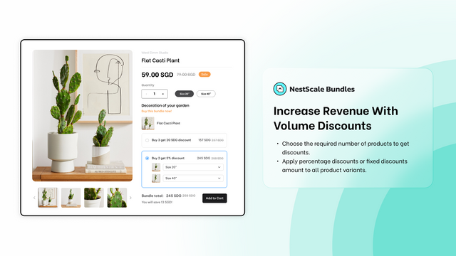 Increase revenue with volume discounts