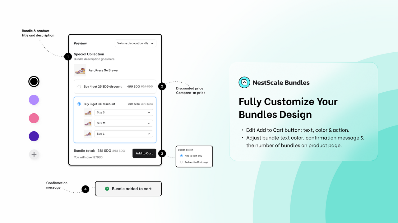 Fully customize your bundles design