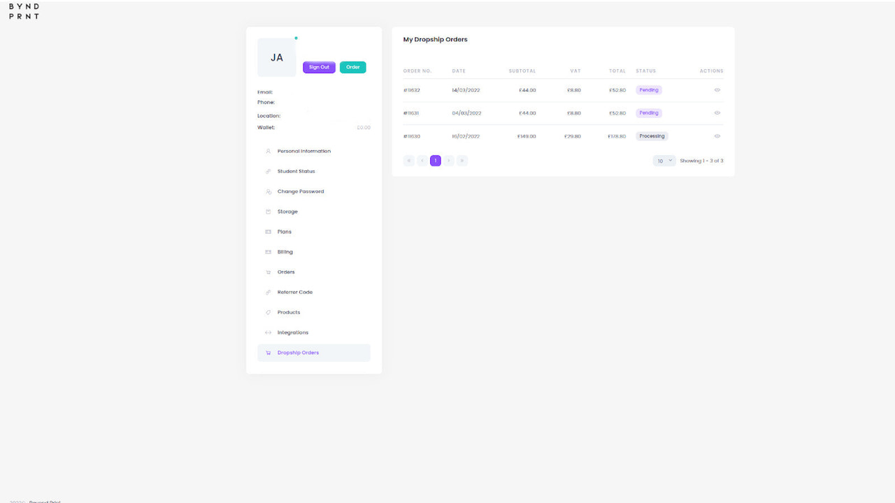 Gestion des commandes