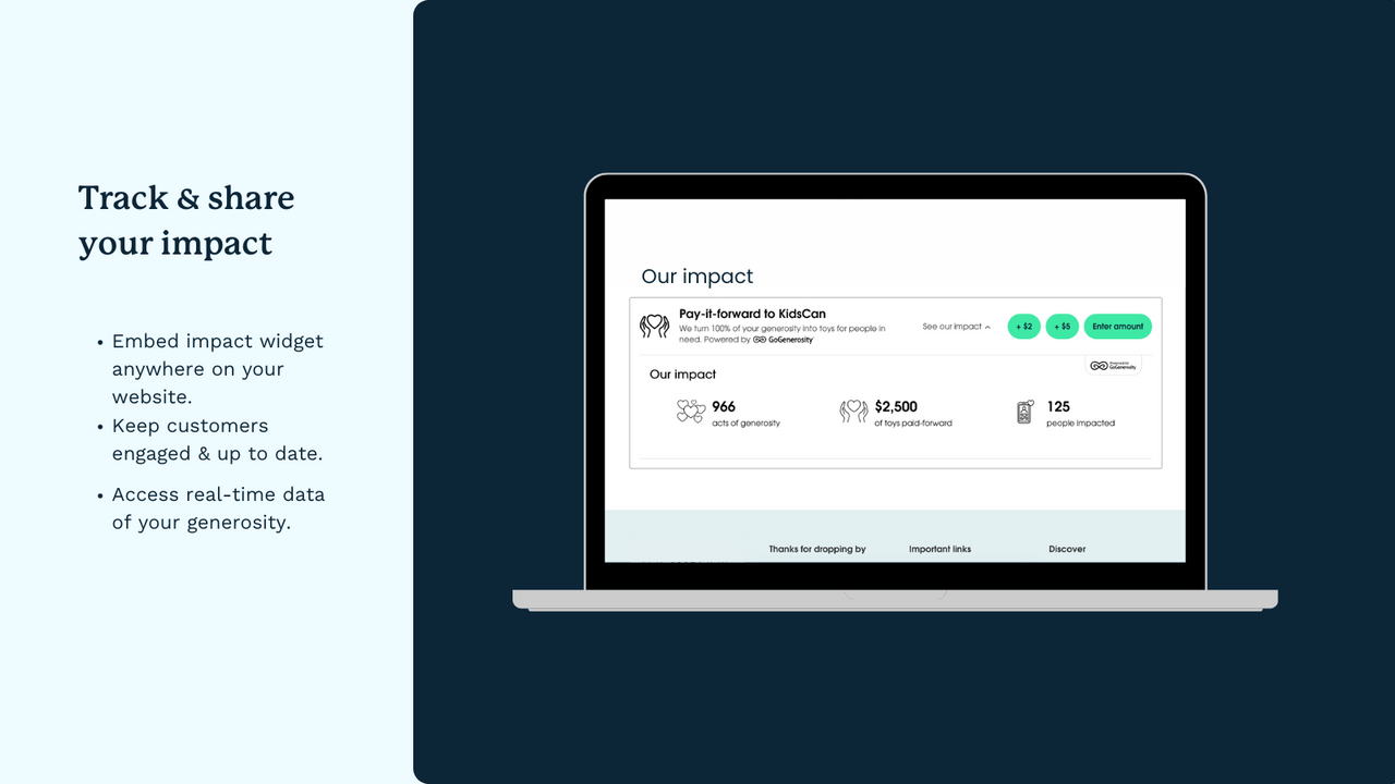 Desktop expanded view of the Pay-it-forward