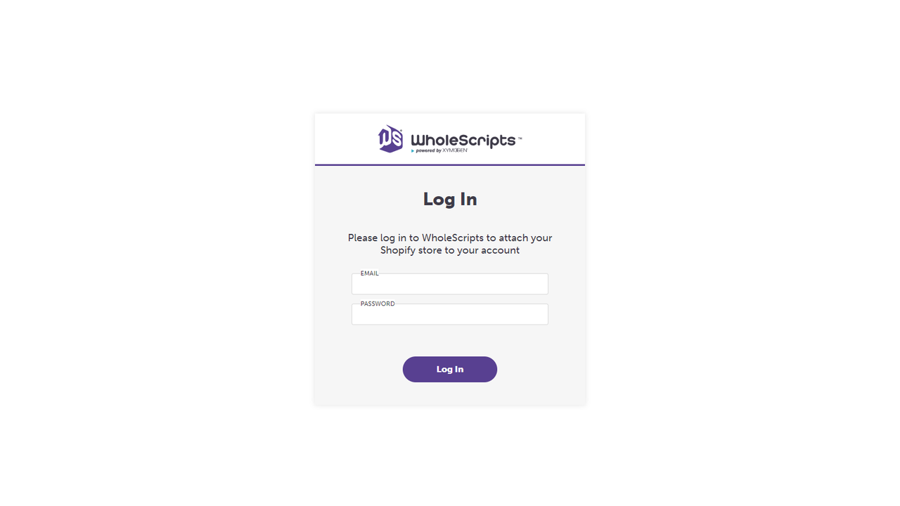 Login-prompt, vist under app-installation