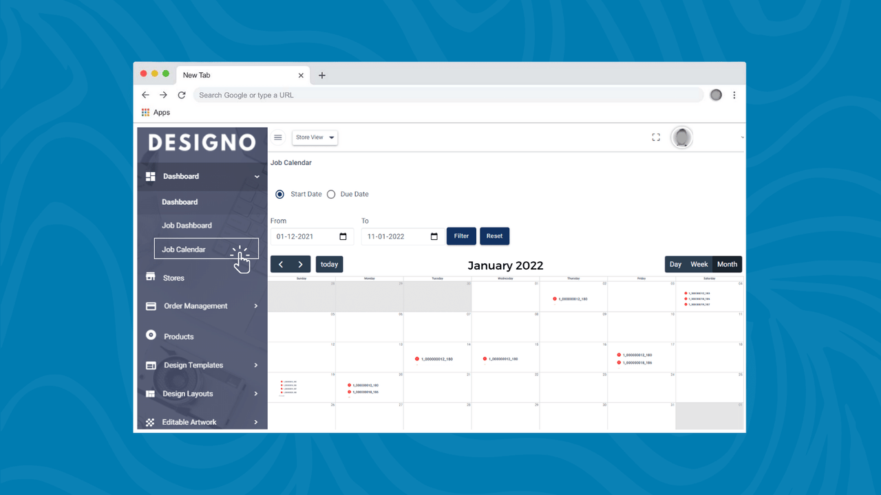 Calendario de trabajo