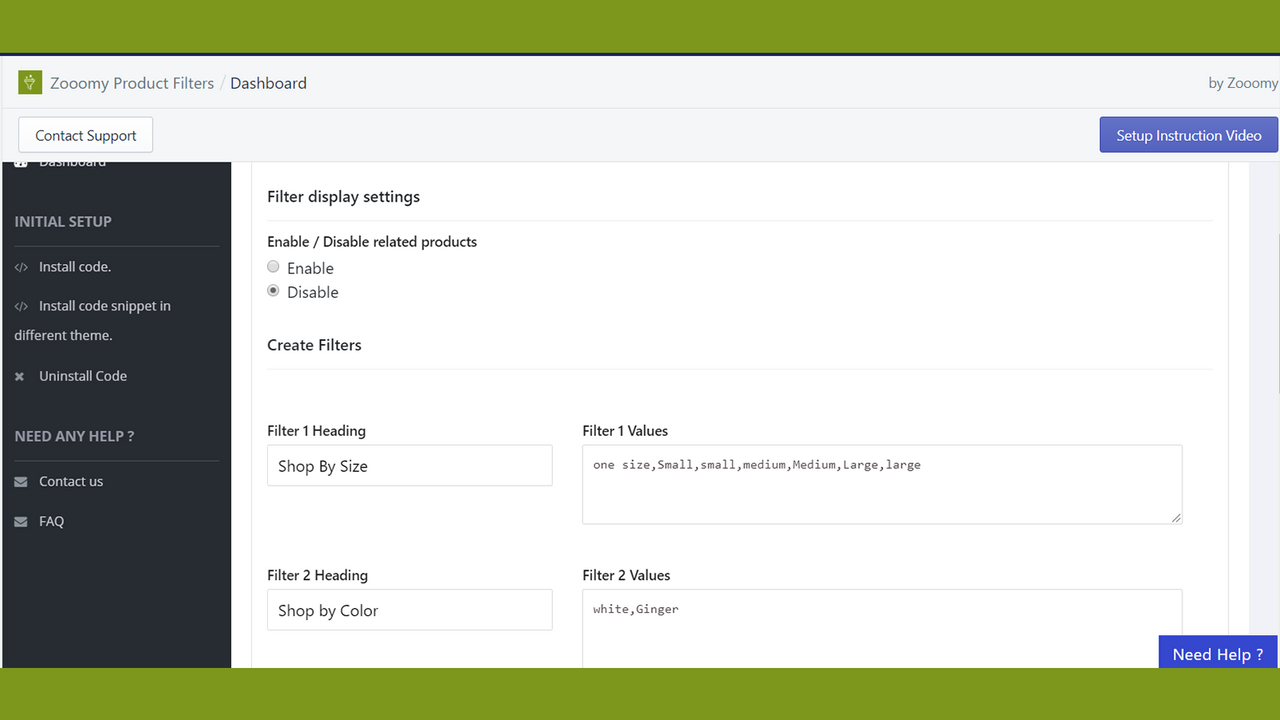 Backend del Filtro de Producto Zooomy