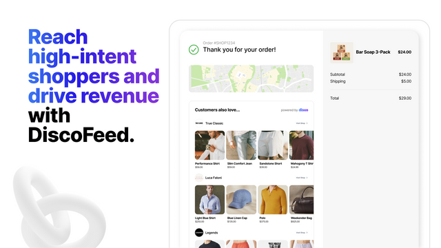 Reach high-intent shoppers and drive revenue with DiscoFeed.