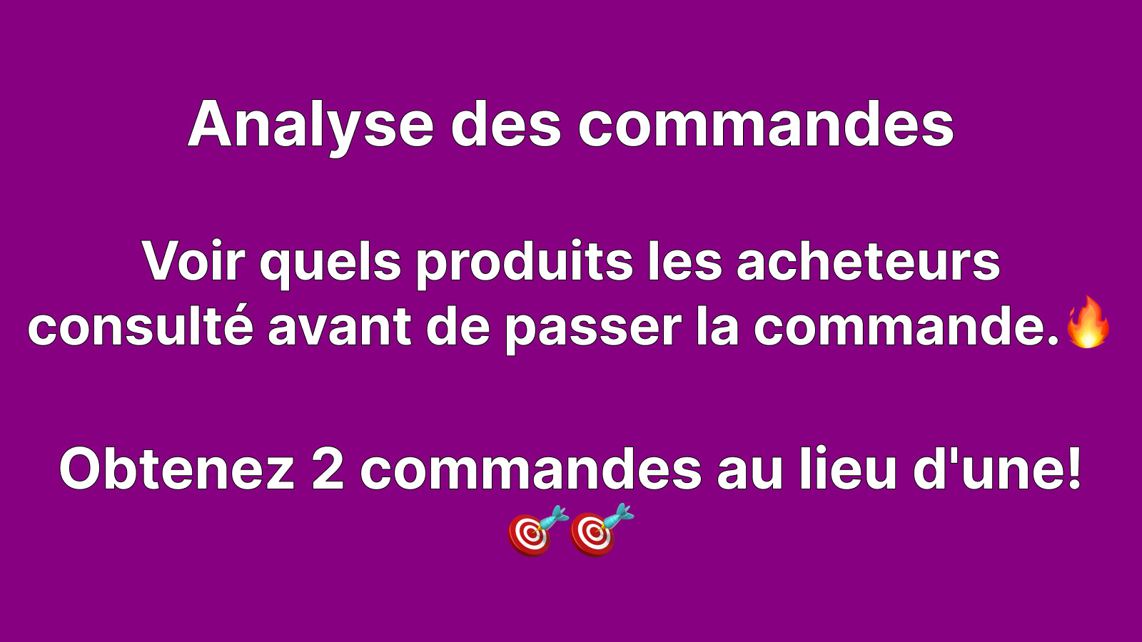 Analyse des commandes