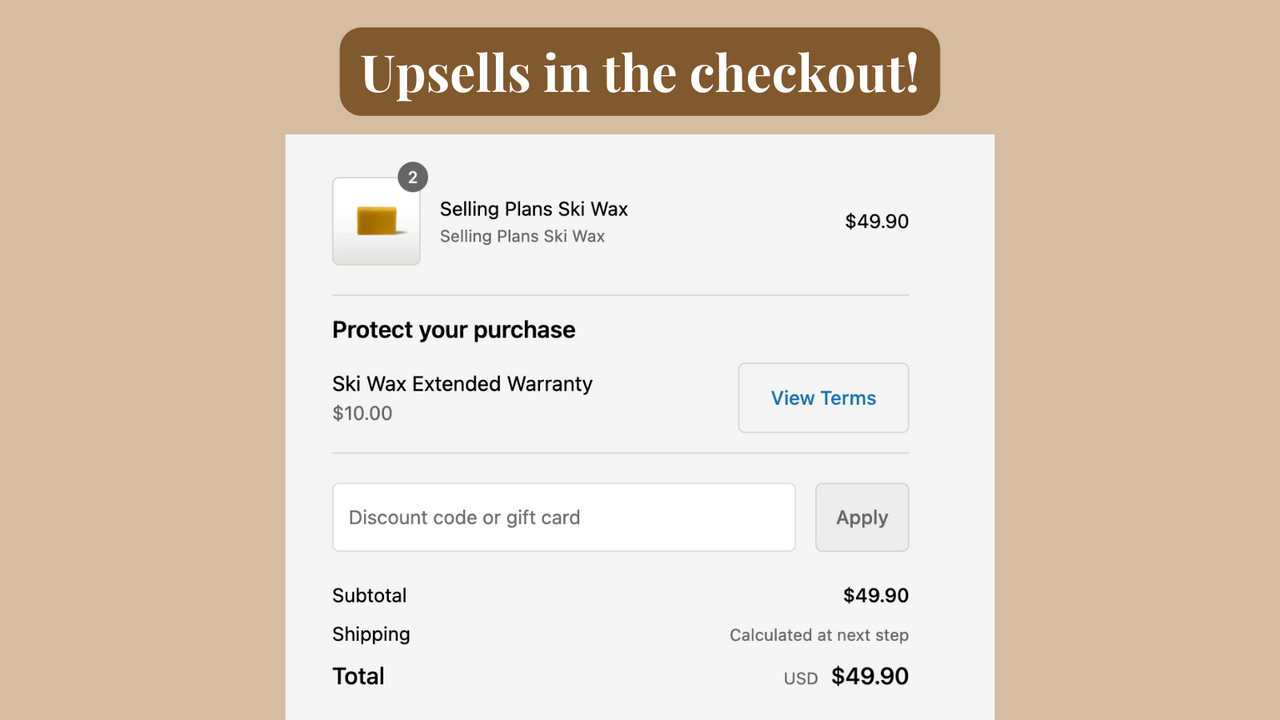 Upsells de checkout