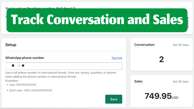track conversation and sales