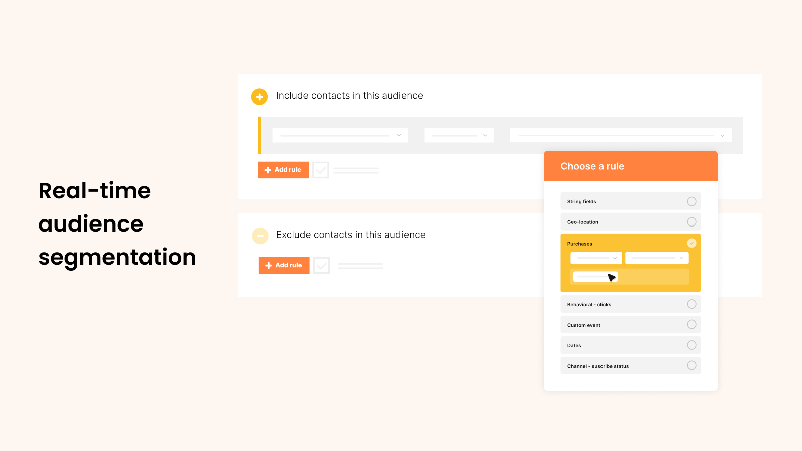 Real-time audience segmentation image