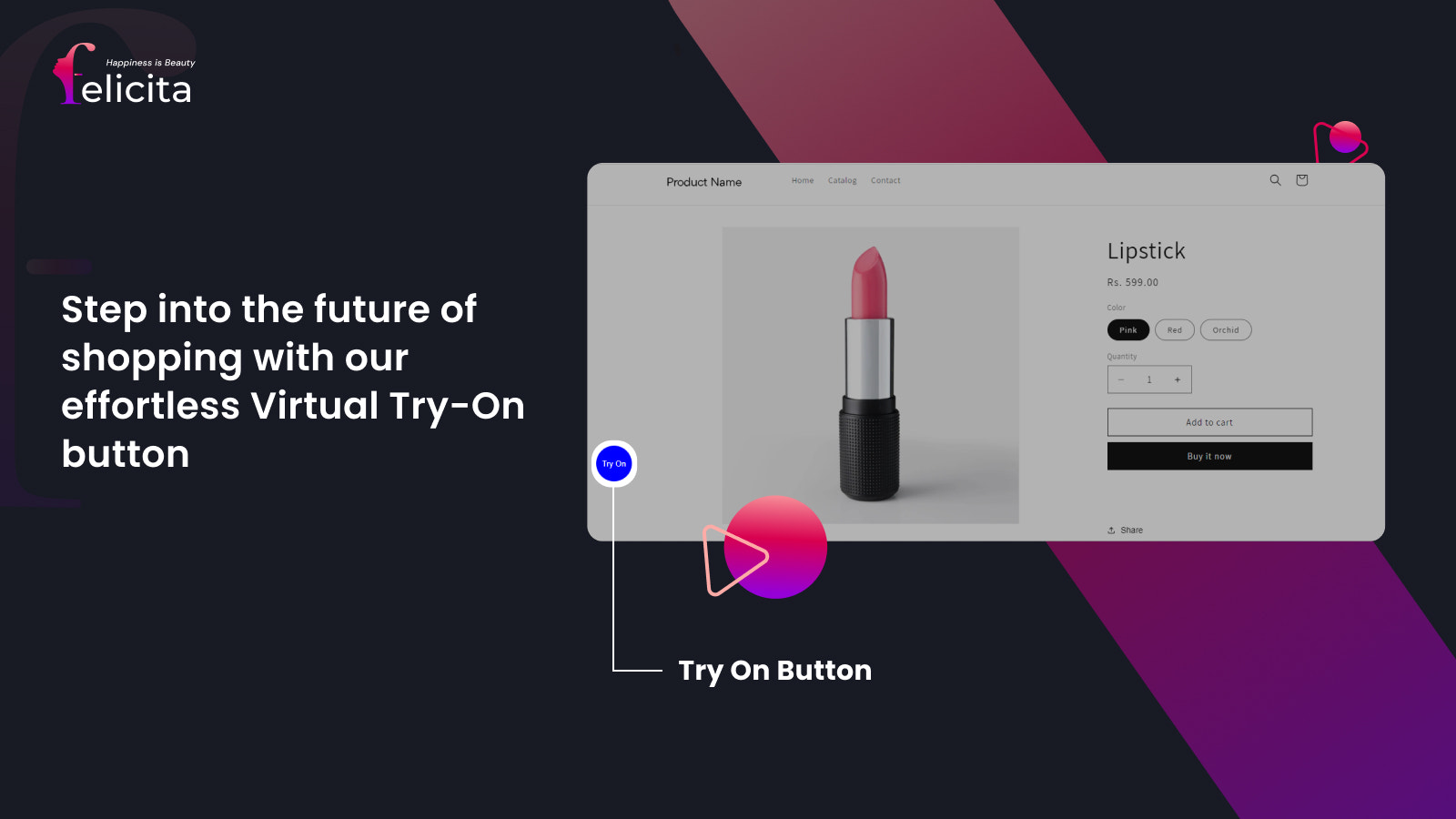 Step into the future of shopping with virtual our try-on button