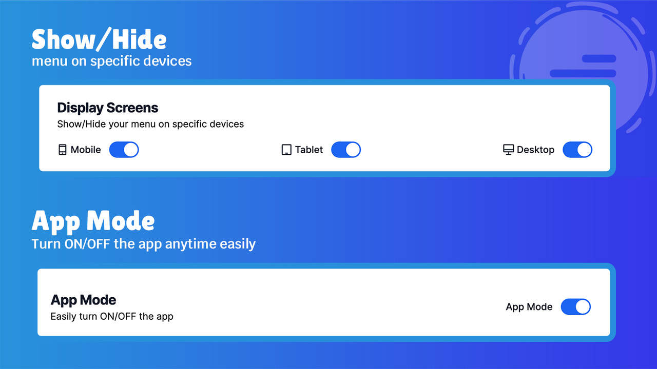 Outras funcionalidades - Navigy Menu de Navegação Inteligente