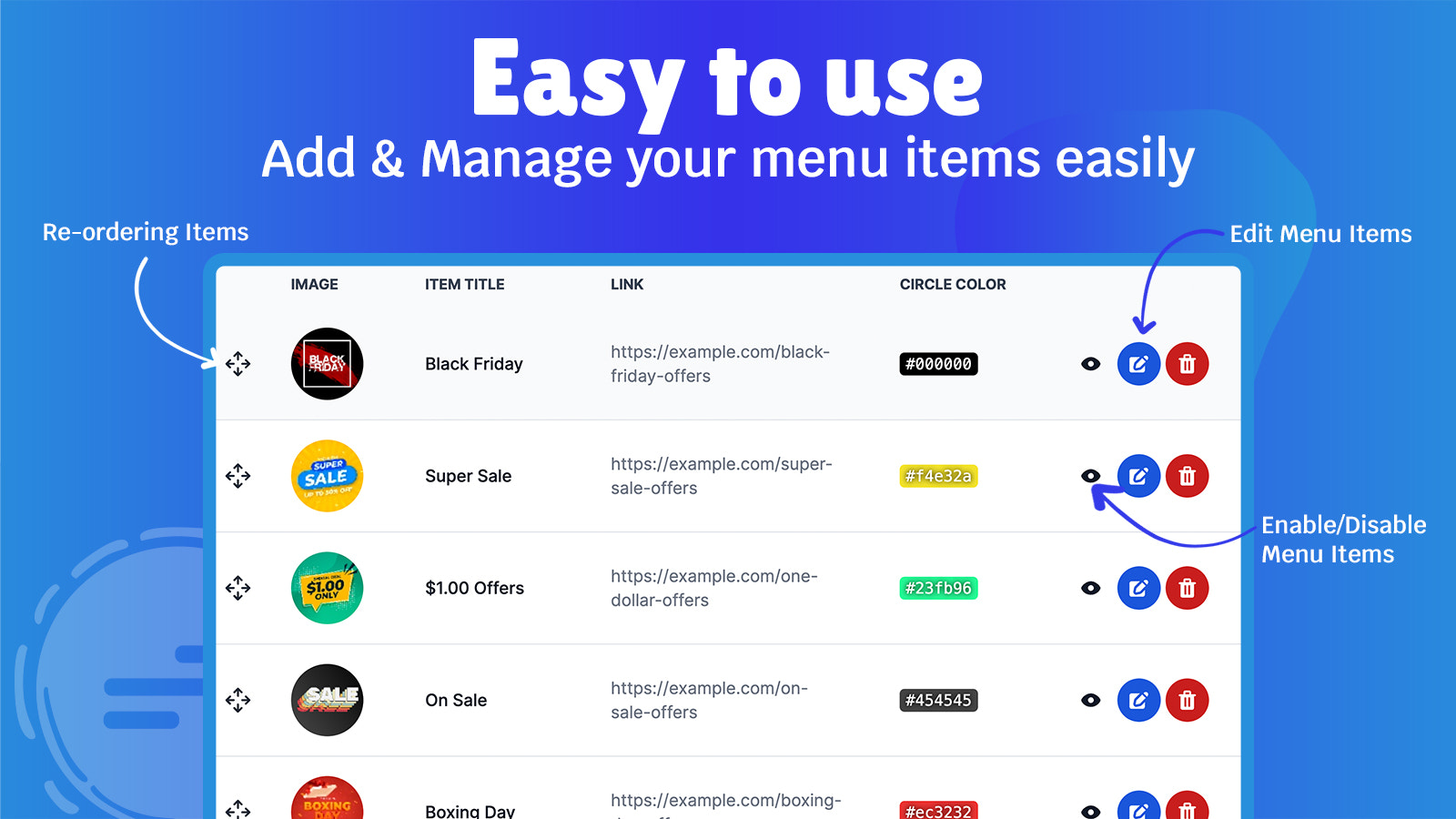 Easy to use - Navigy Smart Navigation Menu